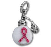 Awareness Ribbon Perfume Bottle Charm