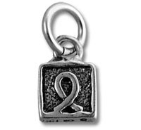 Tiny Square Awareness Ribbon Charm