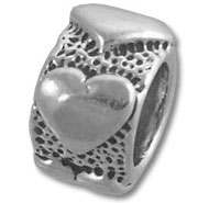 Heart Spacer Bead