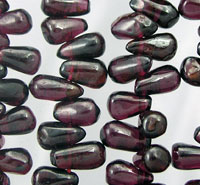 Garnet Top Drilled Teardrop Beads