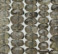 4mm Faceted Smoky Topaz Beads