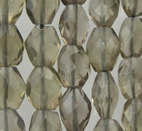 7mm Faceted Smoky Topaz Beads