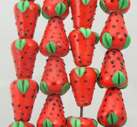 Strawberry Glass Beads