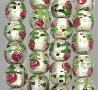 Round Flower Glass Bead