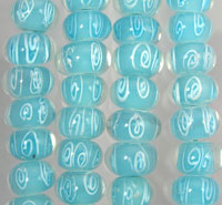 Round Lampwork Multi Spiral Beads