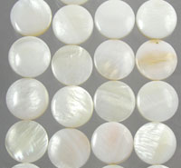 Round White Cream Mother of Pearl