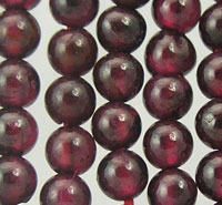 6mm Round Garnet Beads
