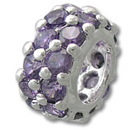 Purple Tanzanite Silver Spacer