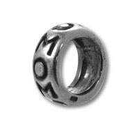 "MOM" Silver Spacer Bead