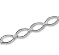 Rounded Diamond Silver Chain