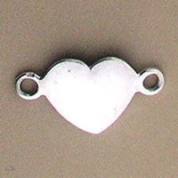 Engravable Polished Heart Link Disc