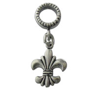 Spacer Bead with Fleur de Lis