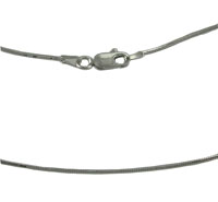 1mm Rhodium Diamond Cut Snake