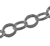 Oval Hammered Link Chain