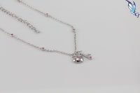 Sterling, Pendant, Heart, Crystals, heart lock, key pendant, pink cz