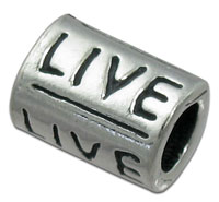 "Live" Silver Spacer Bead
