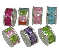 Oval Cut Cubic Zirconia(CZ) Spacer Bead