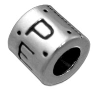 "Peace" Silver Spacer Bead
