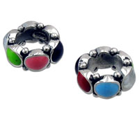 Oval Multi-Colored Spacer Bead