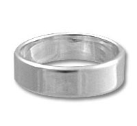 6mm Engraveable Silver Band Ring