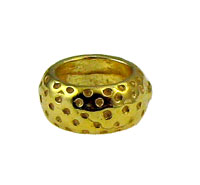 Round Dotted Vermeil Spacer Bead