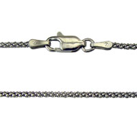 1.5mm Popcorn Rhodium Chain