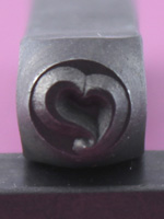 6mm Swirly Heart Stamp