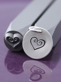 5mm Swirly Heart Design Stamp Tool