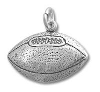 Sterling Silver Hollow Football Charm