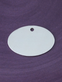 Silver Oval Stamping Blank