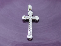Sterling Silver CZ Cross Pendant