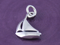 Sterling Silver Small Sailboat Charm