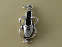 Silver Large Ballet Shoe Charm