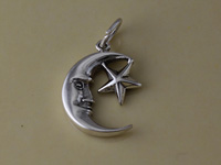 Moon and Star Charm