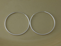 Silver 39mm Endless Hoop Earrings