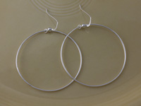 Silver 45mm Hoop Earrings