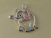 Cut out Enamel Elephant Charm