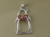 Cut out Enamel Penguin Charm