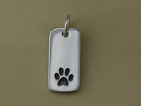 Paw Print Tag Charm
