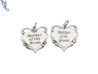 Mother of the Bride Heart Charm