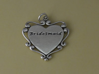 Filigree Bridemaid Heart Charm
