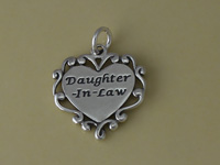 Daughter in Law Heart Charm