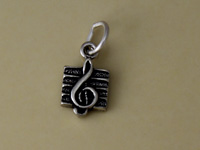 Tiny Treble Clef Note Charm