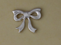 Silver Bow Charm