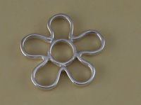 Silver Cutout Flower Pendant