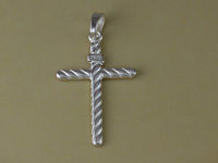 Rope Large Cross Charm or Pendant
