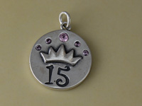 Silver Lt. Amethyst 15 Round Tag
