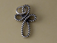Rope Swirly Cross Charm