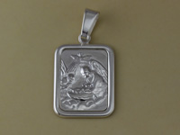 Baby Jesus Born Square Pendant