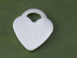 Small Heart Disc Blank Charm Tag